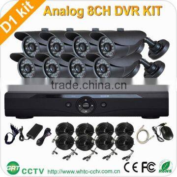 H 264 8 Channel shop DVR with 8 Outdoor Bullet 1200tvl Cameras DVR KIT