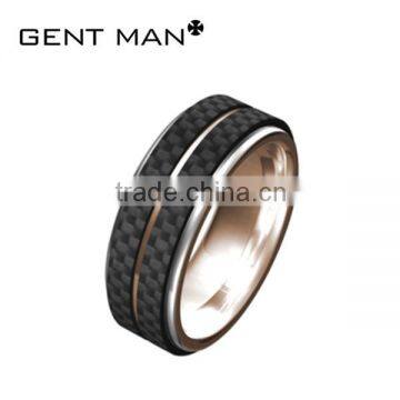 fast delivery coolman jewelry hign quality carbon fiber man's ring