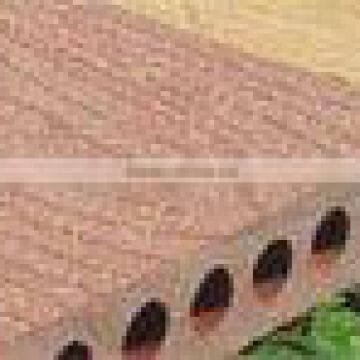 Wood Plastic Composite Decking with grooved edges and round holes