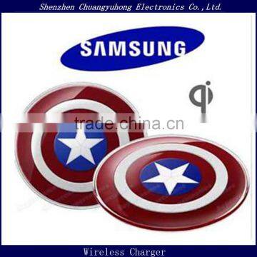 Online Shopping Smart Battery Charger Galaxy Note 7 Captain America's Shield Wireless Charger Qi Wireless Charger For Lenovo