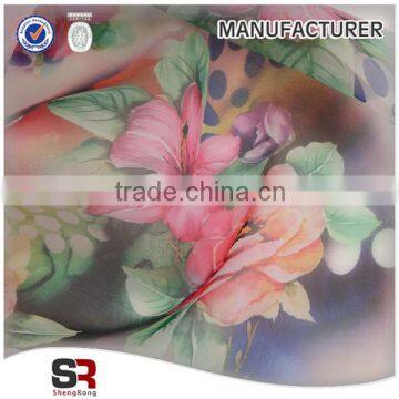 2015 Flower Design used in Fashion dress water printed fabric