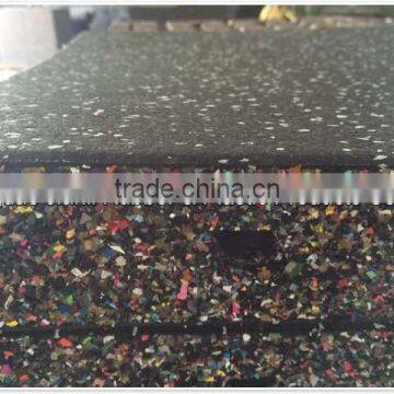 Chinese Cheap Price EPDM Granules Fireproof Tiles Rubber Floor for Residential and Gym photo-2
