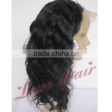 2014 AAAAA grade natural color Peruvian human hair wig