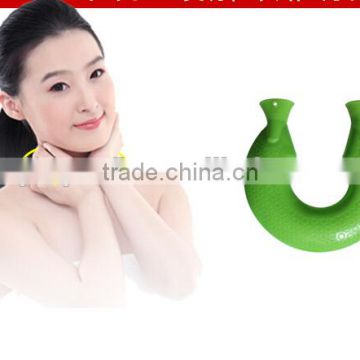 Popular Plastic U Shaped Hot Water Bottle with cover for Neck health care