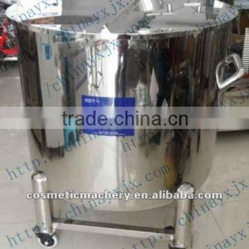 Stainless steel storage tank with open top