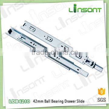 High quality 42mm full extension ball bearing ball bearing slide furniture accessories drawer slide