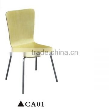 Reception stainless steel chair furniture plywood CA01