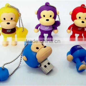 Monkey Animal Shape PVC Usb Flash Drive Thousands Models,Custom Promotional Gift Memory Stick With Metal Case Free Sample photo-2