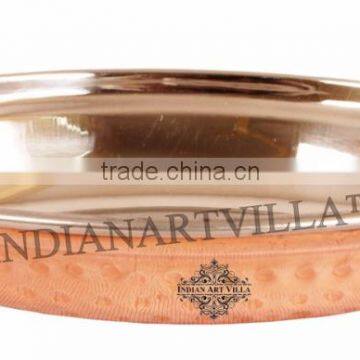 Steel Copper Dish Serving Oval Plate 400 ML - Kitchen Dining Home Hotel Restaurant Tableware