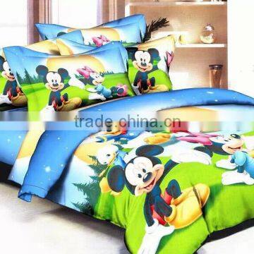 100% polyester kids cartoon bedding set cartoon bedding sets/nantong factory