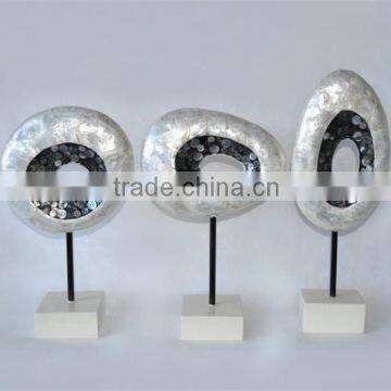 unique design white shell table decoration with fastener decor