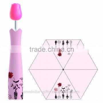 Rose vase umbrella romantic creativity umbrella for girls women