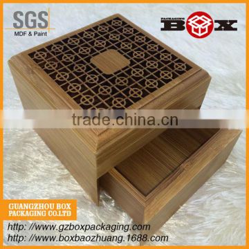 Exclusive drawer display bamboo box packaging/,