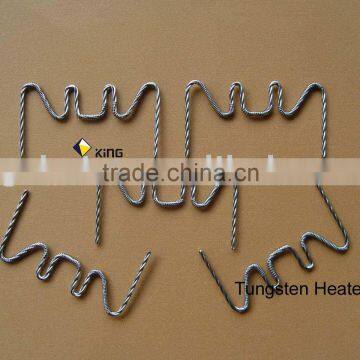 Tungsten Heater tungsten coil for vacuum coating glasses shape