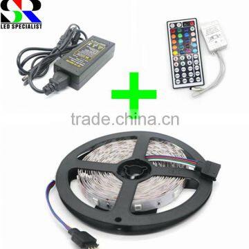 5050 multicolor RGB 300 led 5m 24 keys 44 keys remoter controller flexible RGB strip light kit suit set