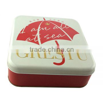 Square gift wedding tin box ,custom candy tin box