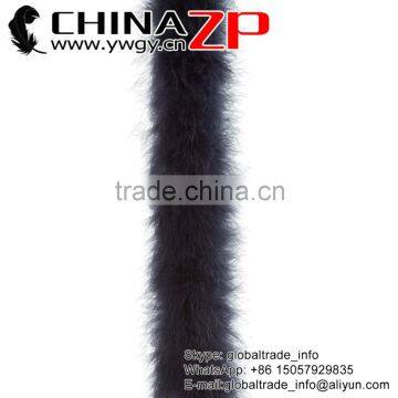 NO.1 Supplier ZPDECOR Wholesale 30g Weight Fluffy Colored Navy Blue Turkey Marabou Feathers Plumage Boas photo-3