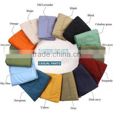 Wholeasle Cotton Twill Casual Pants Slim Fit Cotton Chino Pants for Men photo-4