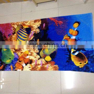 100% COTTON CUSTOM VELOUR RACTIVE PRINTED BEACH TOWEL