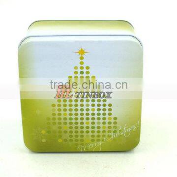 Christmas Square Candy Gift Tin Cans