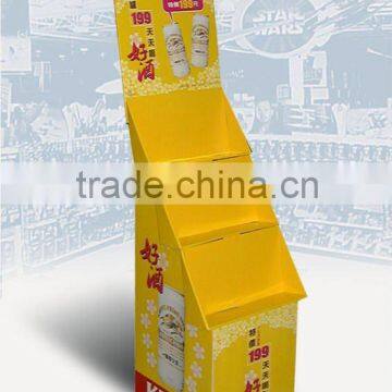 several layers cardboard display stand for beverage or milk