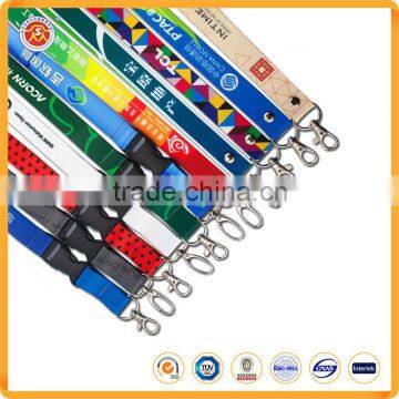 Flat polyester cheap personalize single custom sublimation lanyard with logo