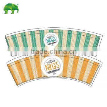 8oz customer logo double PE coated paper fan