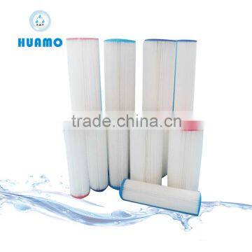 10" slim Polyester Cellulose Pleated Filter Cartridge,Pleated filter cartridge for swimming pool and spa