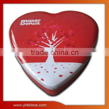 heart shaped chocolate metal box