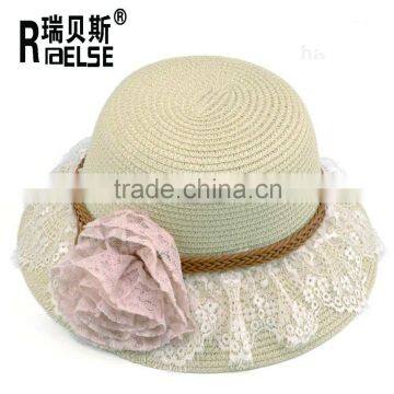 Wholesale Kids Straw Hats Girls Beautiful Flower Sun Hats photo-6