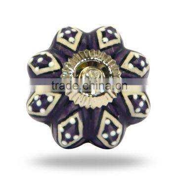 Ceramic Purple Flower Knob