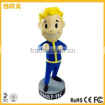 custom make design plastic bobble head figurines,custom plastic cartoon manlike figurine bobble toys in factory price