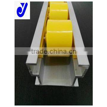 JY-2045A|Yellow Wheel Aluminum Roller Track for Conveyor Production Line|Antirust roller track for rack system