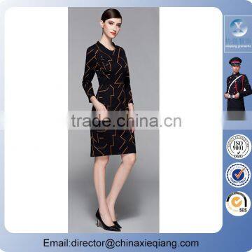 2016 Fashion Ladies Printed Dress Pattern Printed Dress for Women
