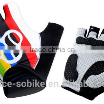 logo printing half finger cycling gloves