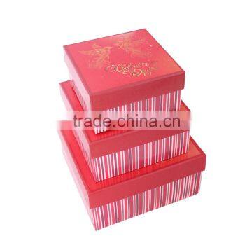 Fancy red promotinal paper gift box packaging wholesale