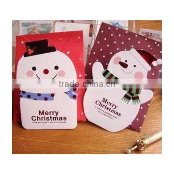 Fancy handmade decoration Christmas greeting card wholesale