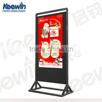 55 inch stand kiosk for advertising with double side digital touch screen