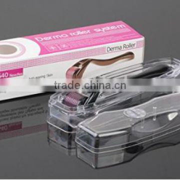 PREMIUM Derma Roller - 1.0 mm 540 Needles High Quality Surgical Stainless Steel Microneedle Roller for Face and Body