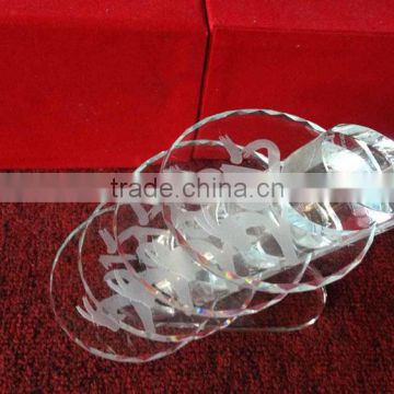 OEM and hot sale crystal coaster high quality OEM/cup mat/coaster gift