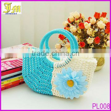 Wholesale Sunflower Straw Bag Lovely Girl's Handbag with Handle