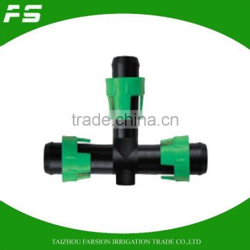 DN16 Drip Tape Tee Connector Lock Type Drip Tape Accessory