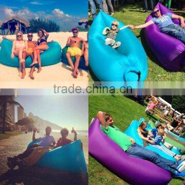 Inflatable Lounger Outdoor Air Sofa Indoor Inflatable Chair with Carry Bag Nylon Fabric