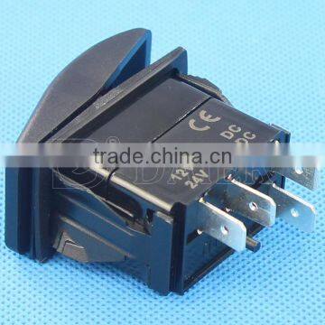 4 Blade Pins Laser Etched Rocker Switch With Red Lamp photo-3