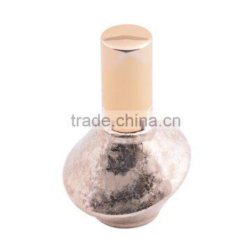 Unique Shaped 15ml Empty Aluminum Mist Glass Spray Bottle for Perfume Packaging With Crackle Colour