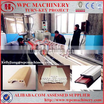 Wood plastic composite profile extrusion machine production line