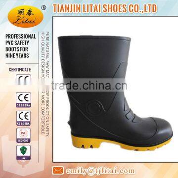 CE Certified Black PVC Safety Gumboots for Men S5 photo-2