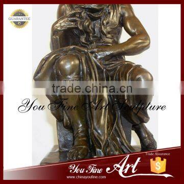 Life Size Sitting Bronze Moses Statue With Book photo-5
