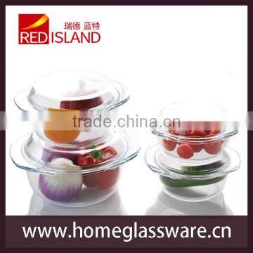 0.7L Transparent Tempered Glass Bowl Set for Microwave Oven photo-2