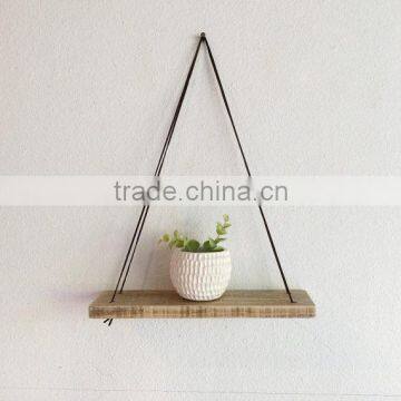 Simple Handmade Wooden hanging shelf for plants swing shelf Customized